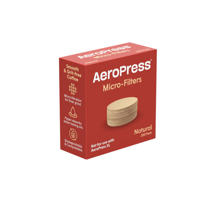 AeroPress papir filter - natural/ubleget - 200 stk