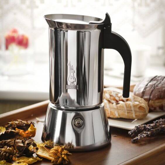 Bialetti Venus 10 kopper - induktion espressokande / mokapot - Rustfrit stål