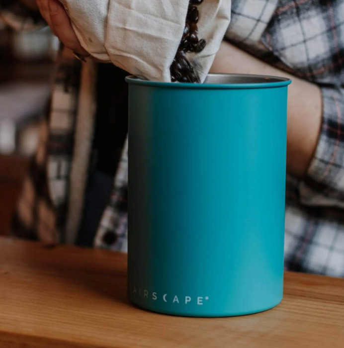 Airscape kaffedåse 500 gram matte turquoise