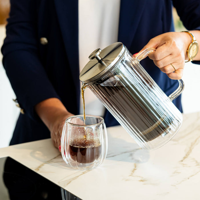 Vialli Design - Tulip Stempelkande 1000 ml - mat sølv