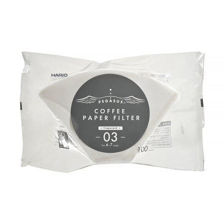Hario Pegasus Papirfiltre Størrelse 03 100 stk. Hvid