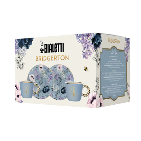 Bialetti Bridgerton Espressokopper med Underkopper – 2 stk.