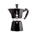 Bialetti Moka Express 6 kopper Sort – klassisk italiensk espressokande i elegant sort design med ergonomisk håndtag og aluminiumsfinish.