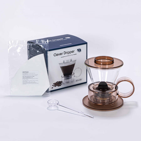 Clever Dripper L Glas Transparent Brun + 100 Filtre