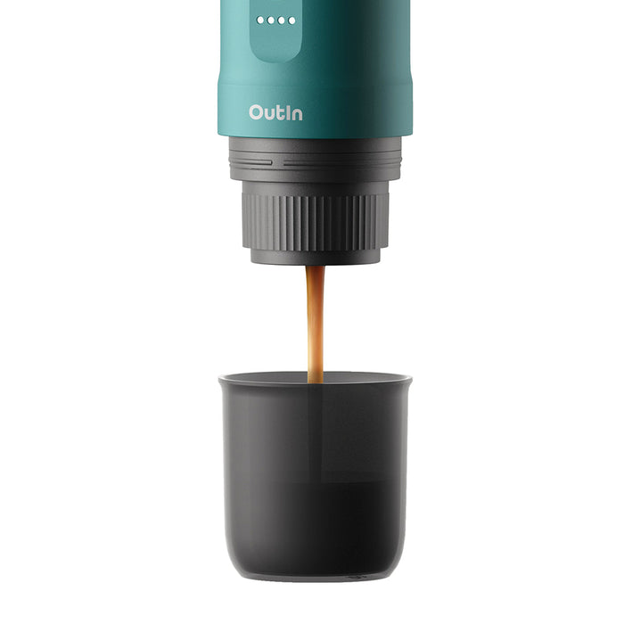 Outin Nano portable espresso maker teal