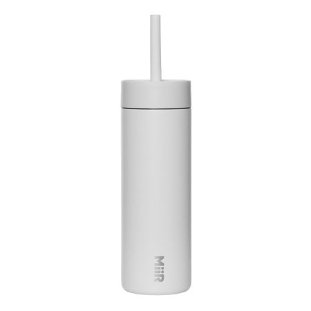 MiiR Sipper Straw Bottle 470 ml hvid isoleret drikkeflaske med sugerør