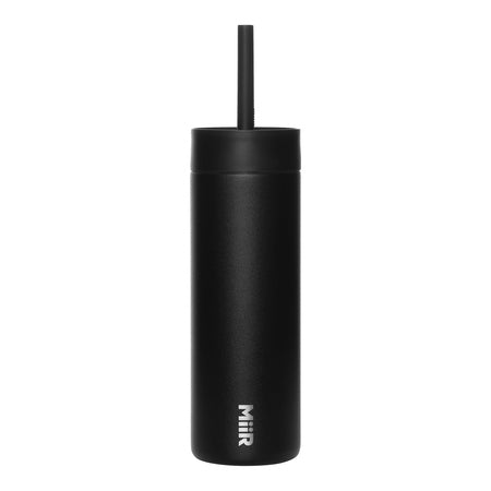 MiiR Sipper Straw Bottle 470 ml sort isoleret drikkeflaske med sugerør