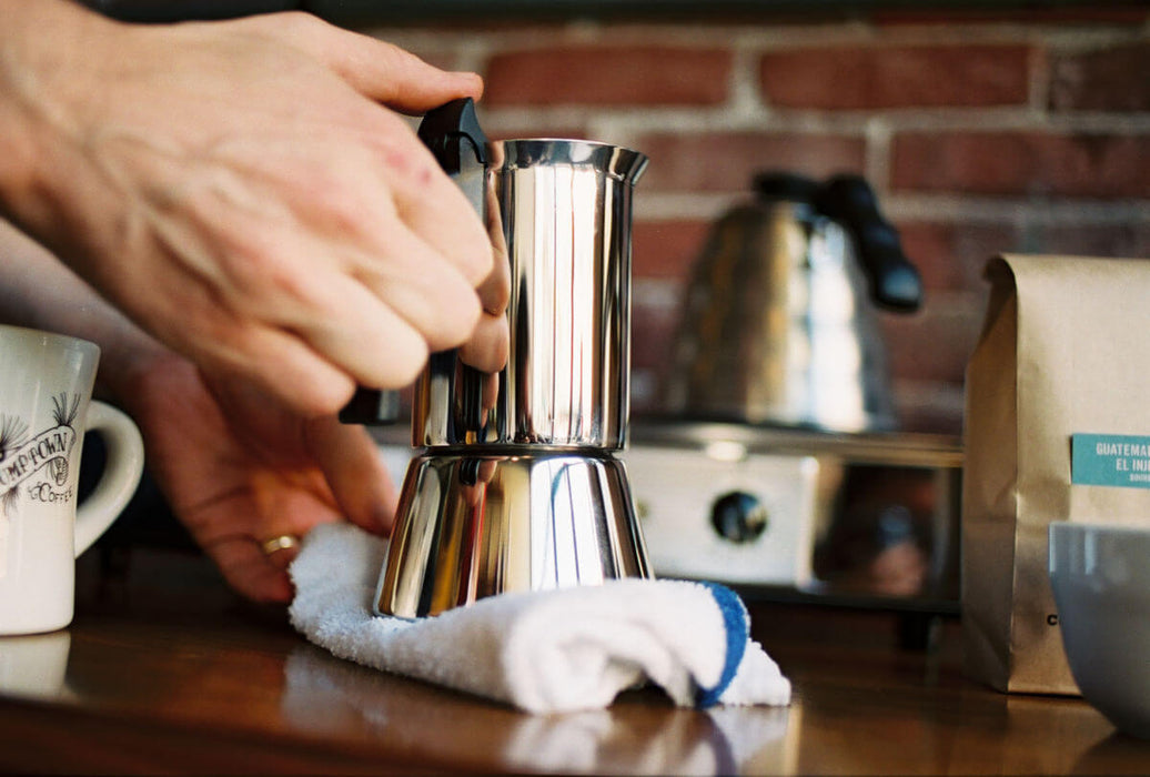 Bialetti Venus 4 kopper - induktion espressokande / mokapot - Rustfrit stål