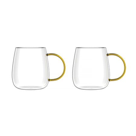 Vialli Design Bolla Kaffeglas 400 ml – Gul hank, 2 stk.