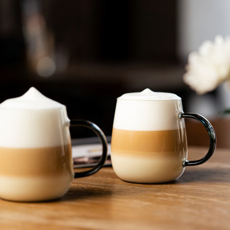 Vialli Design Bolla Kaffeglas 400 ml – Grå hank, 2 stk.