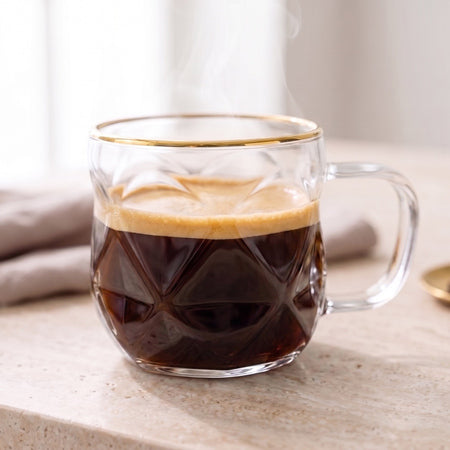 Vialli Design Geo Gold Espressokopper 120 ml – 2 stk.