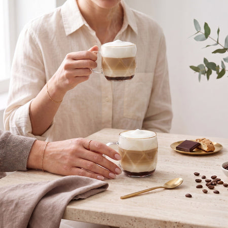 Vialli Design Geo Gold Kaffekopper 350 ml – 2 stk.