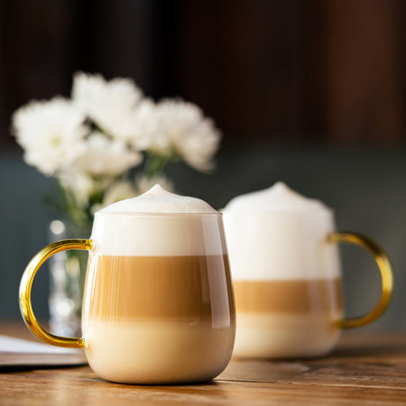 Vialli Design Bolla Kaffeglas 400 ml – Gul hank, 2 stk.