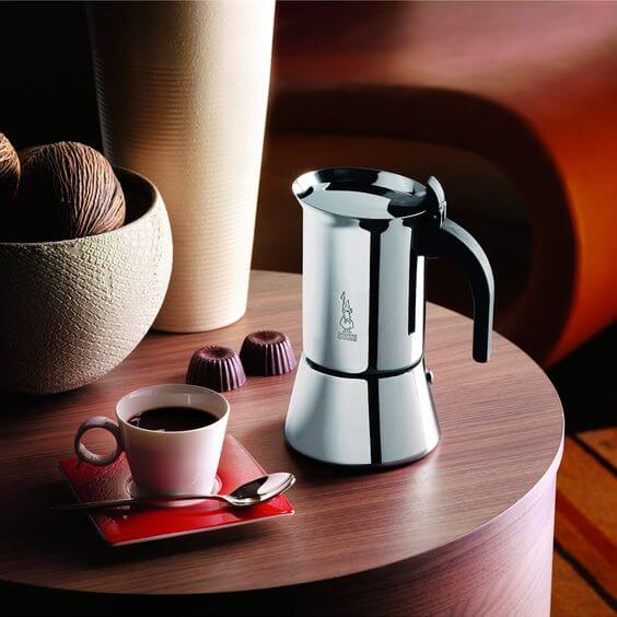 Bialetti Venus 6 kopper - induktion espressokande / mokapot - Rustfrit stål