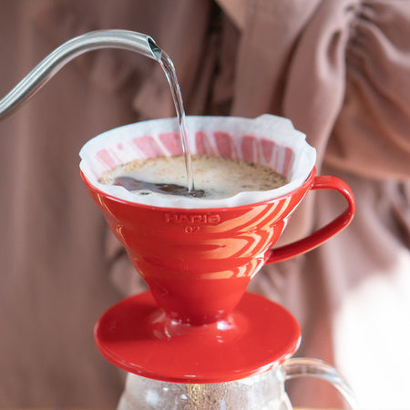 Dripper Hario V60-02 - keramik rød