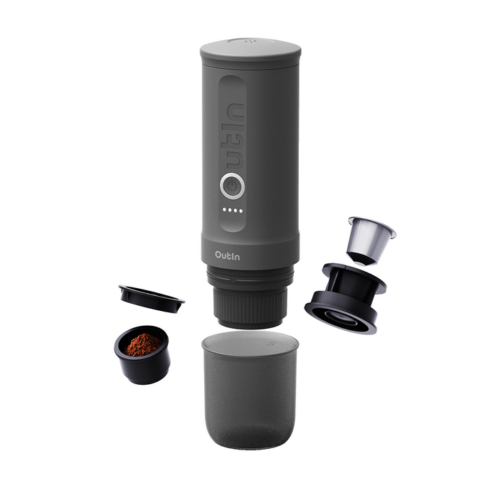 Outin Nano portable espresso maker space grey